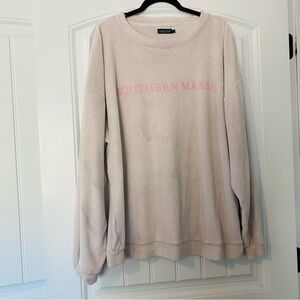 Southern Marsh Women's Pink Extremely Loved Terrycloth Sweatshirt size large